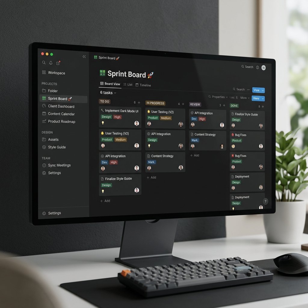 Notion Workspace Mockup